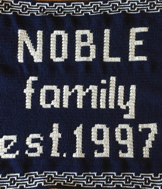 Mosaic Crochet Alphabet-Large Block Font