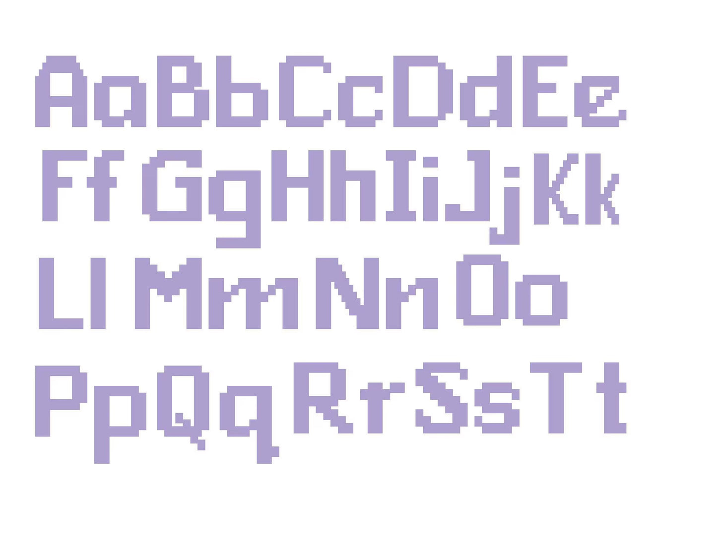 Mosaic Crochet Alphabet-Large Block Font