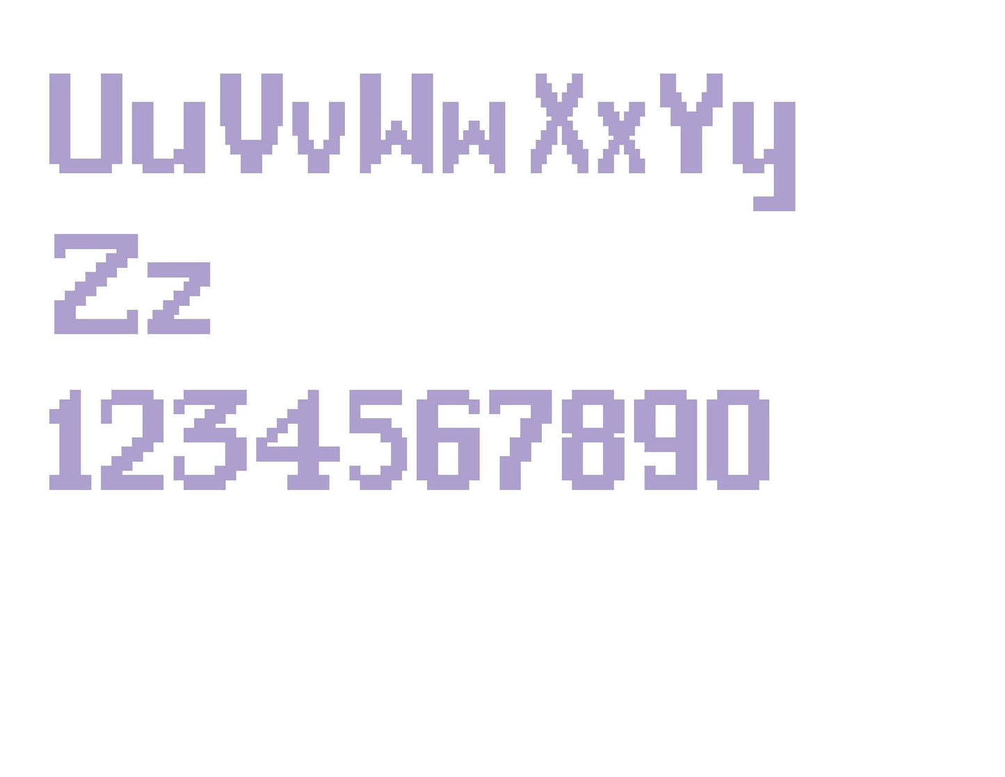 Mosaic Crochet Alphabet-Large Block Font