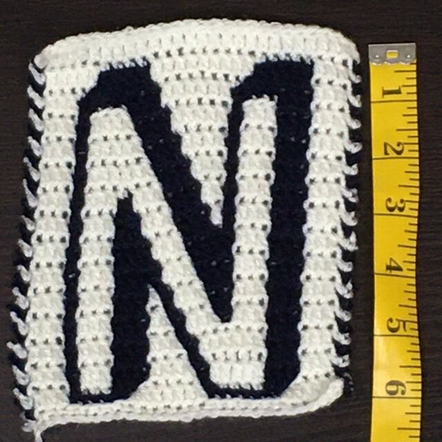 Mosaic Crochet Alphabet -Shadow Font