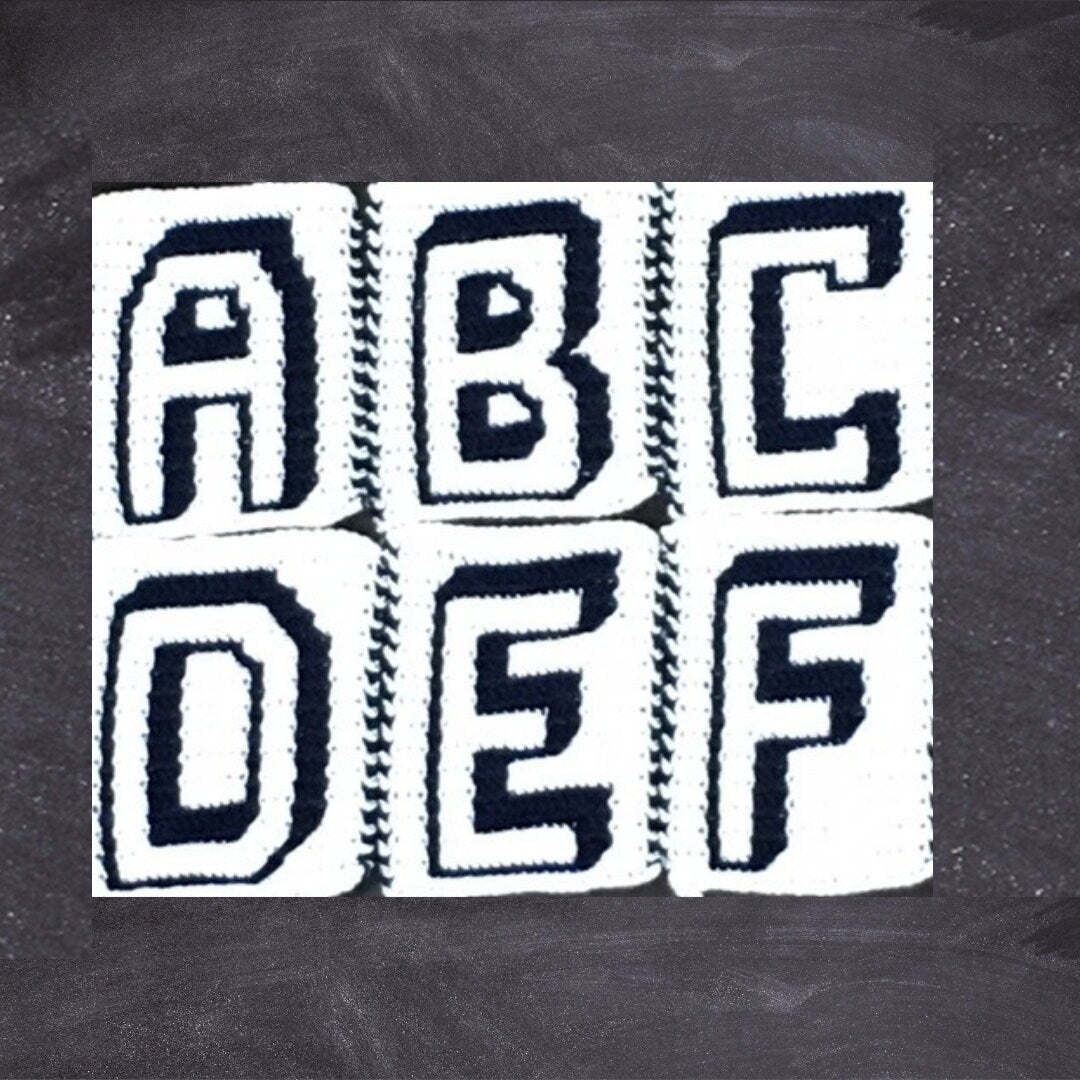 Mosaic Crochet Alphabet -Shadow Font