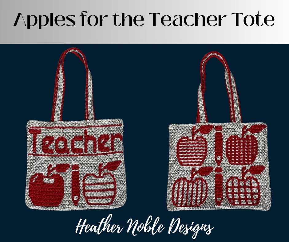 Apples for the Teacher Tote Crochet Bag