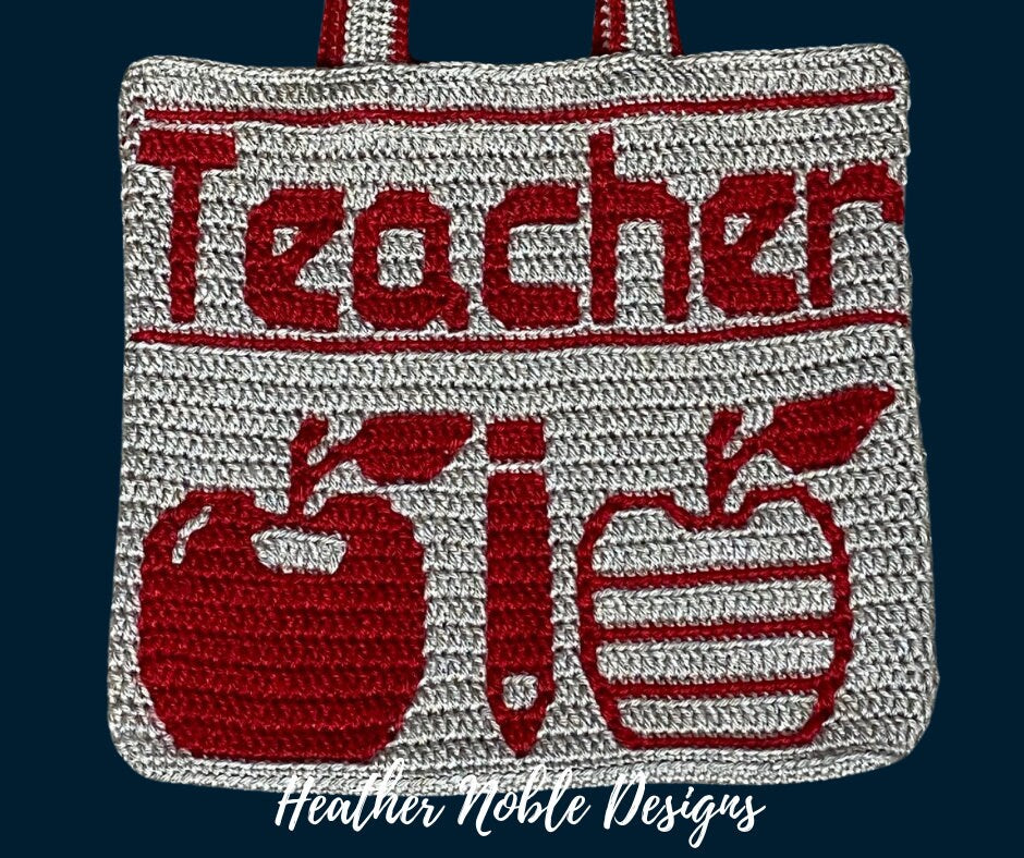 Apples for the Teacher Tote Crochet Bag