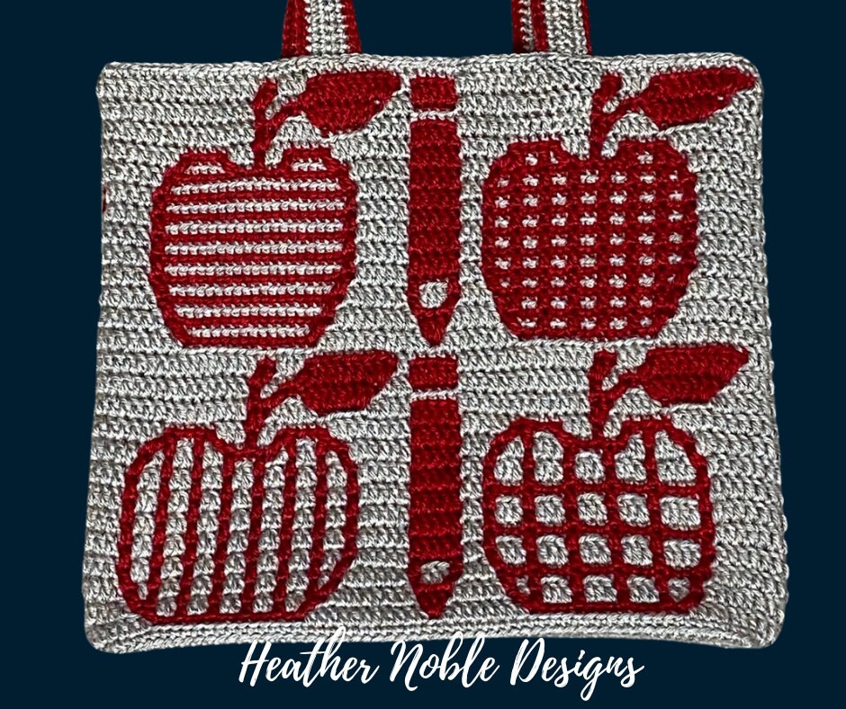 Apples for the Teacher Tote Crochet Bag