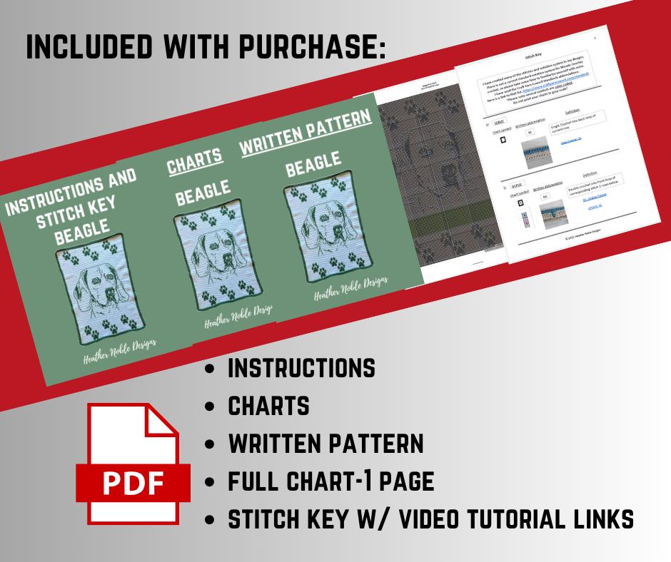 Beagle - Mosaic Crochet Blanket Pattern (PDF Pattern)
