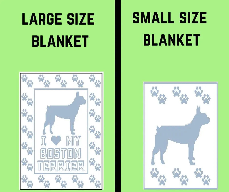 Boston Terrier Blanket-Retro Pattern