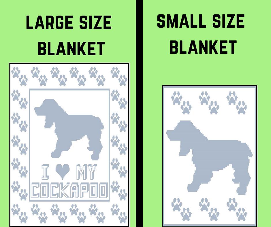 Cockapoo Blanket-Retro Pattern