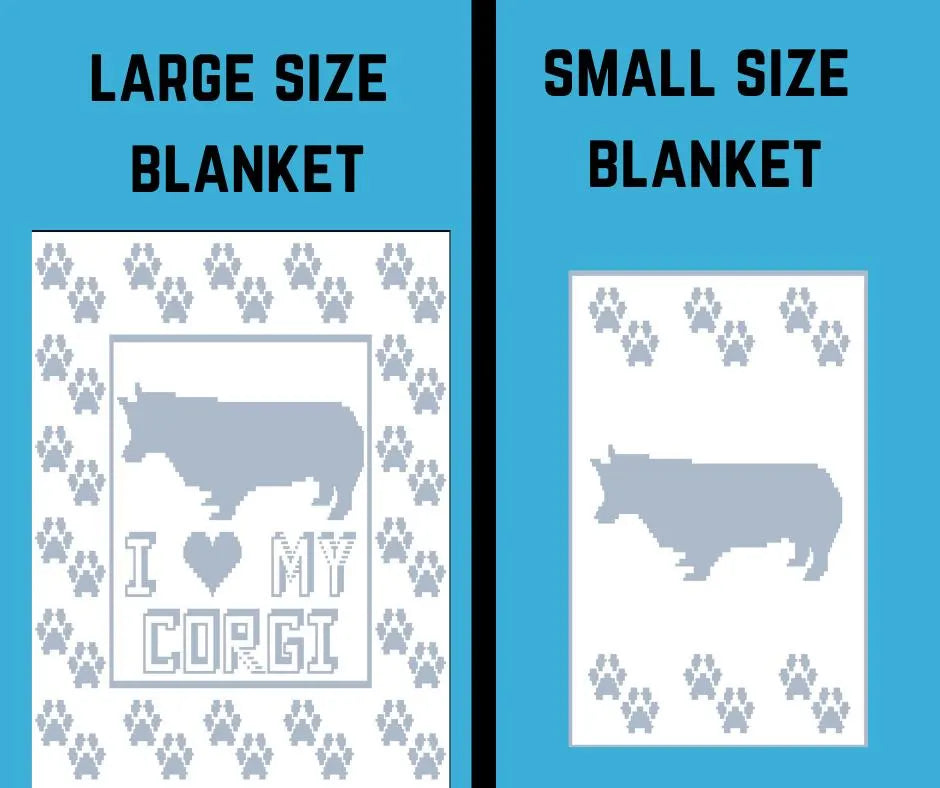 Corgi Blanket-Retro Pattern