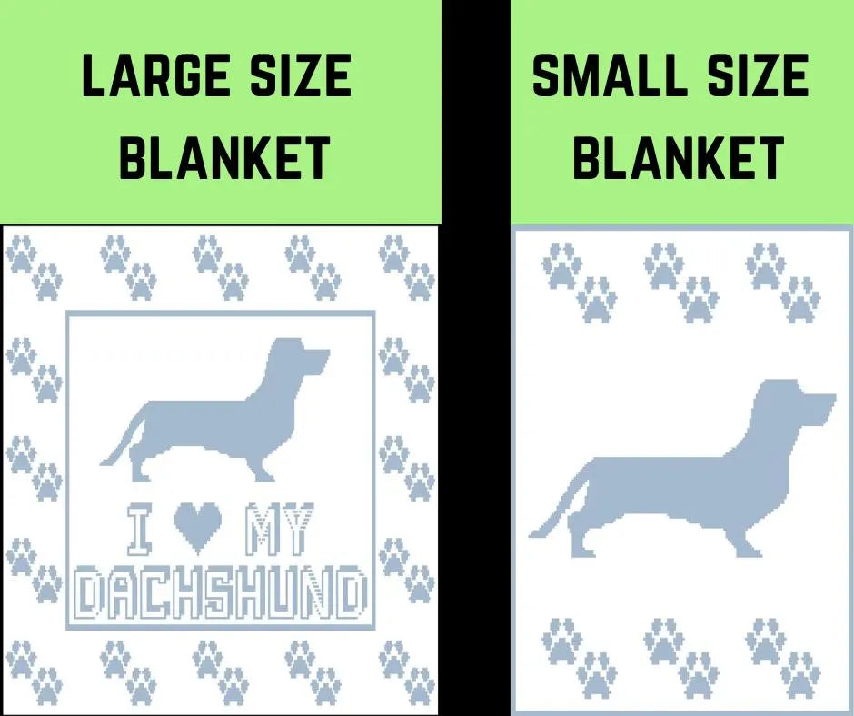 Dachshund Blanket-Retro Pattern