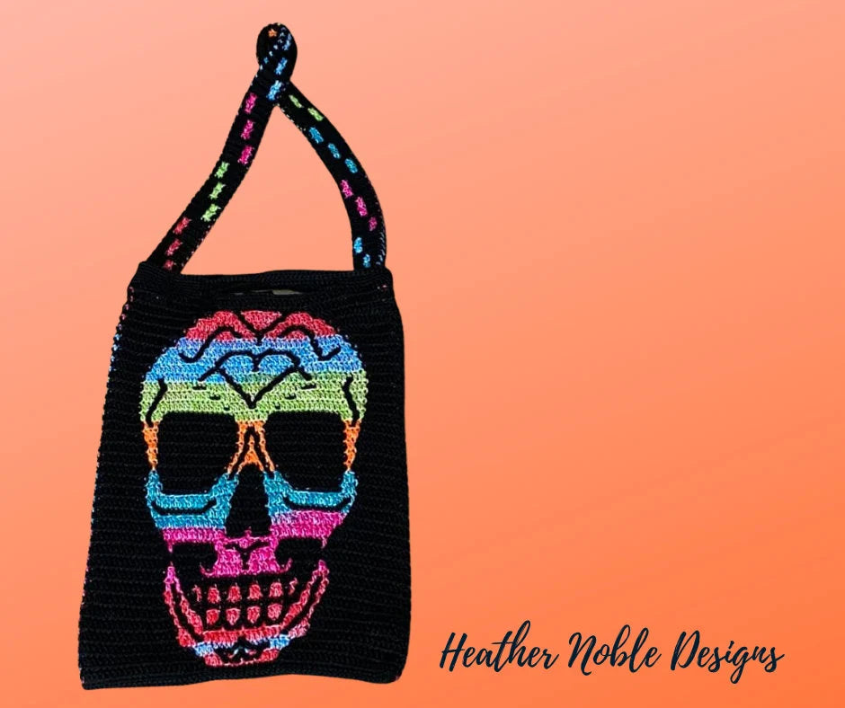 Day of the Dead - Mosaic Crochet Bag Pattern, Sugar Skull (PDF Pattern)