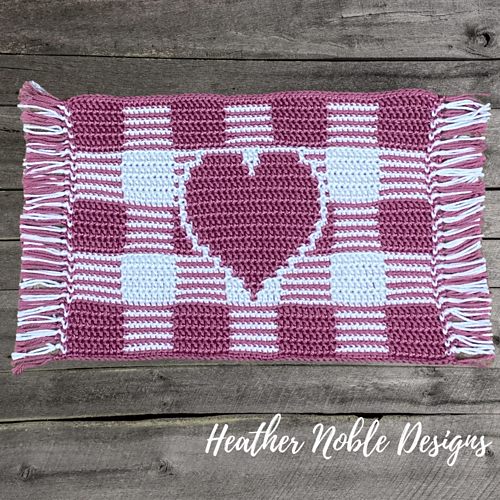 Gingham Heart Placemat