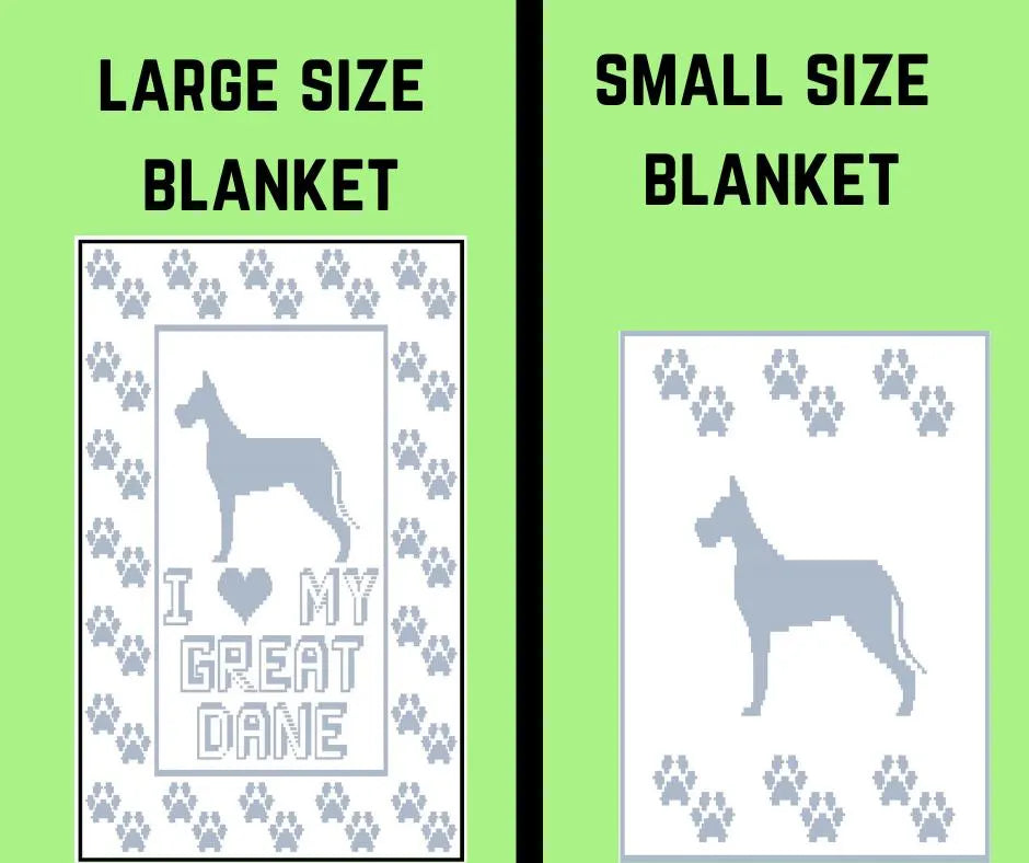 Great Dane Blanket-Retro Pattern