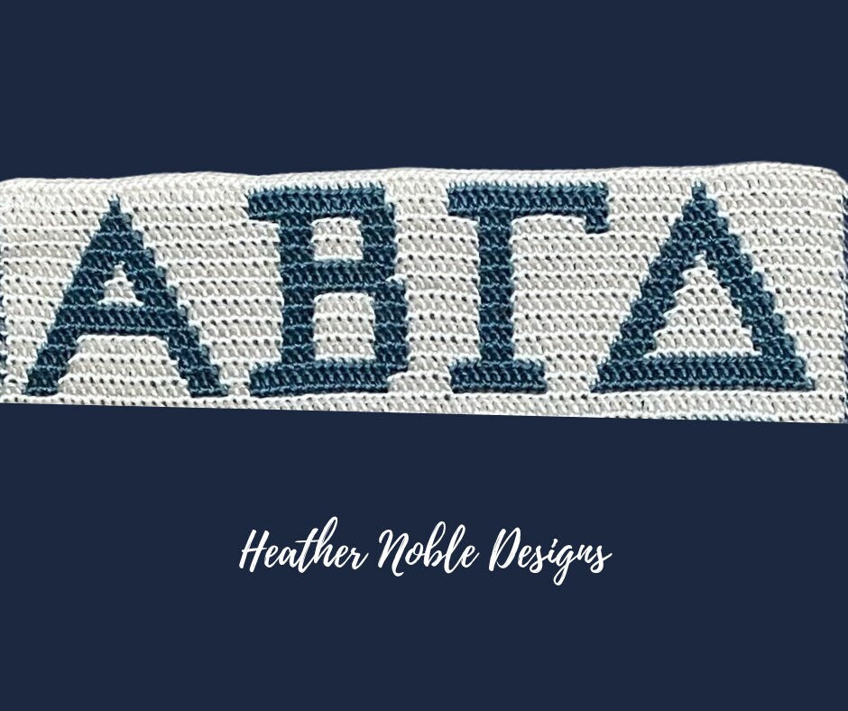 Mosaic Crochet Greek Alphabet pattern