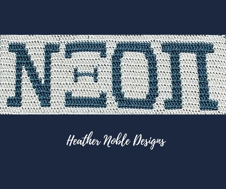 Mosaic Crochet Greek Alphabet pattern