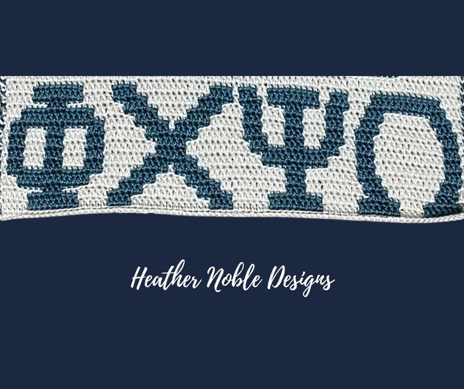 Mosaic Crochet Greek Alphabet pattern