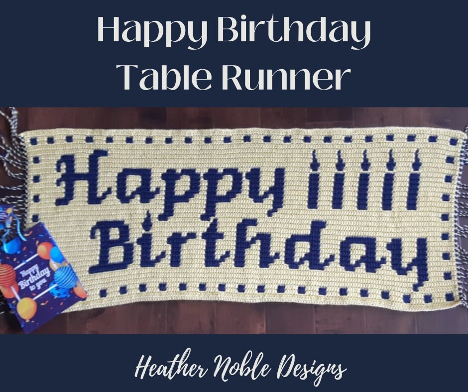 Happy Birthday Table Runner (charts only)