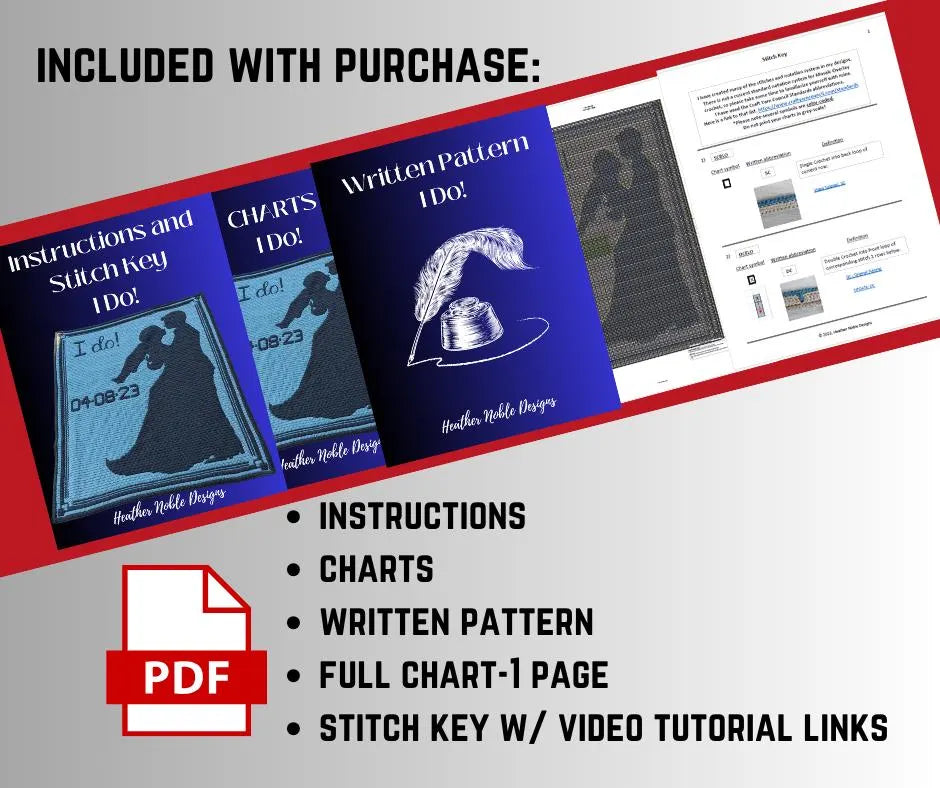 I Do - Mosaic Crochet Wedding Blanket Pattern (PDF Pattern)