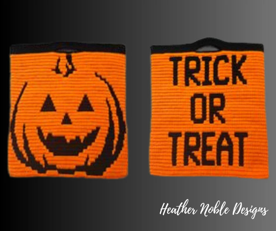 Jack O'Lantern Tote - Mosaic Crochet Pattern (PDF Pattern)