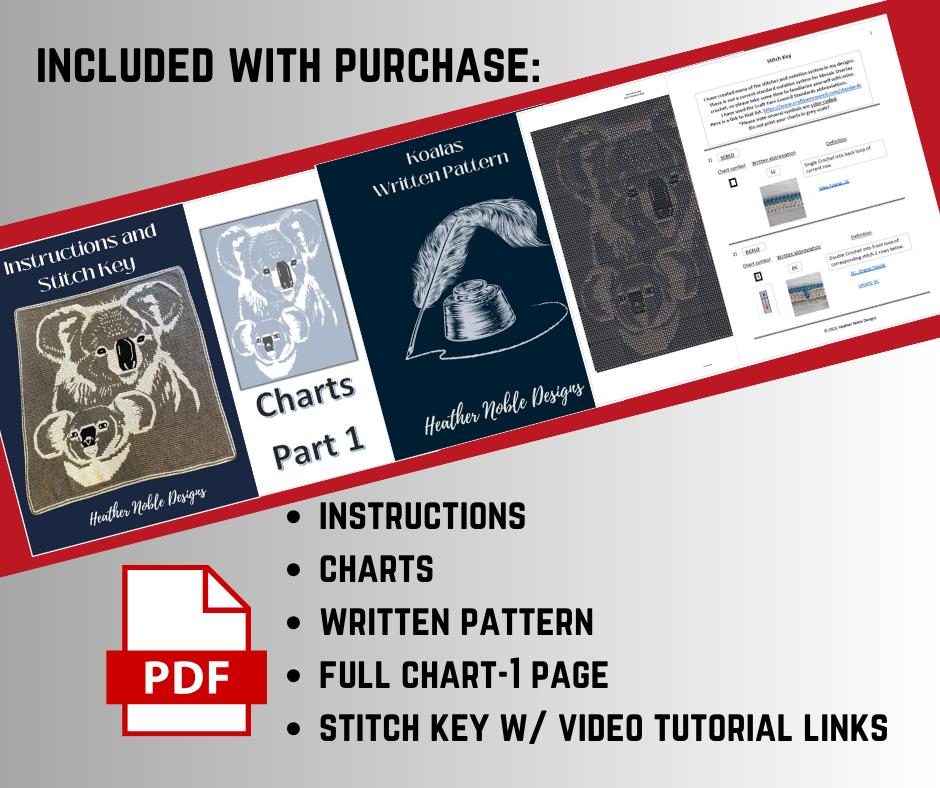 Koala - Mosaic & Tapestry Crochet Blanket Pattern (PDF Pattern)