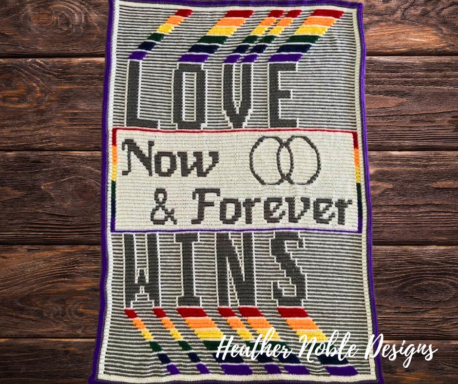 Love Wins - Mosaic & Tapestry Crochet Blanket Pattern (PDF Pattern)
