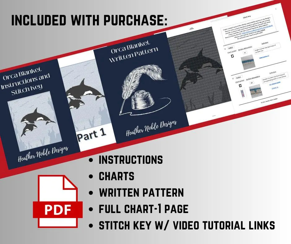 Orca - Mosaic & Tapestry Crochet Blanket Pattern (PDF Pattern)