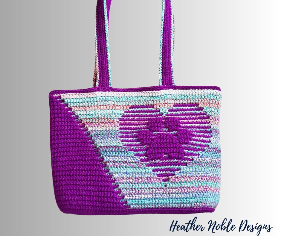 Paw Print Tote Crochet Bag