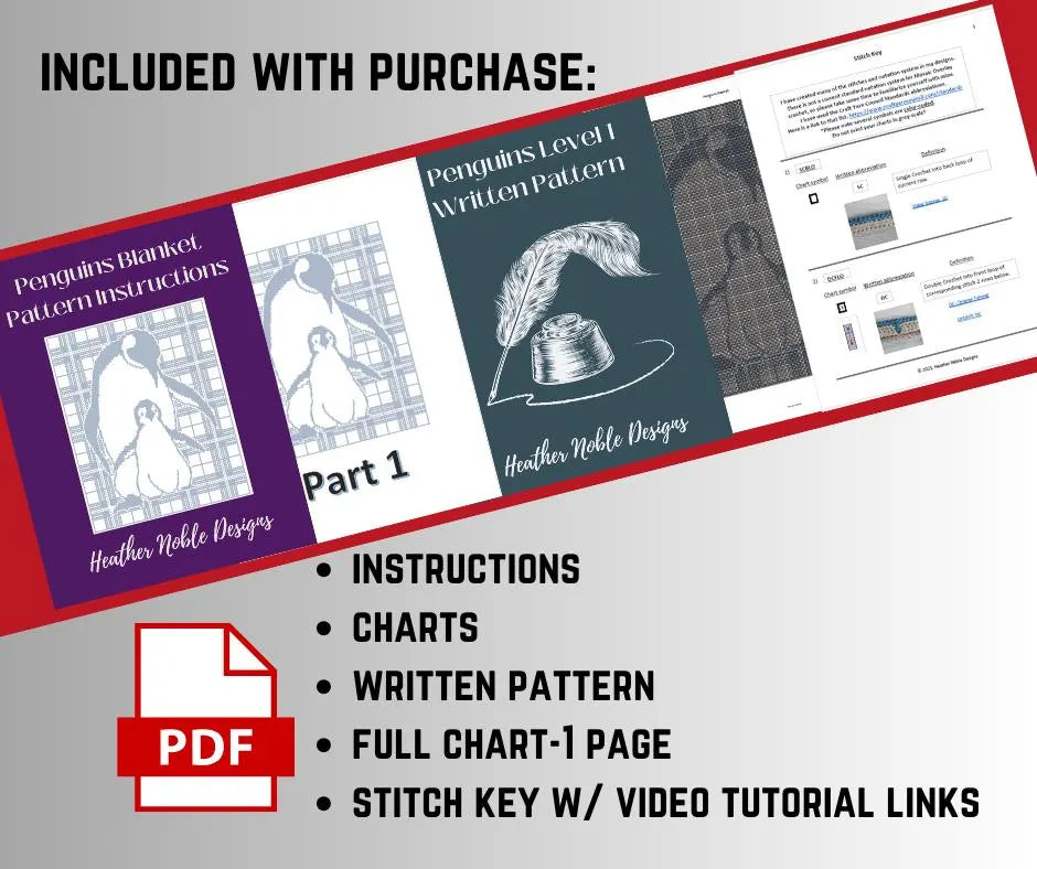 Penguin - Mosaic Crochet Blanket Pattern (PDF Pattern)