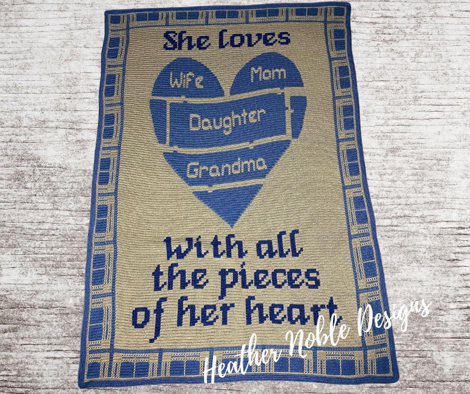 Pieces of Her Heart Blanket