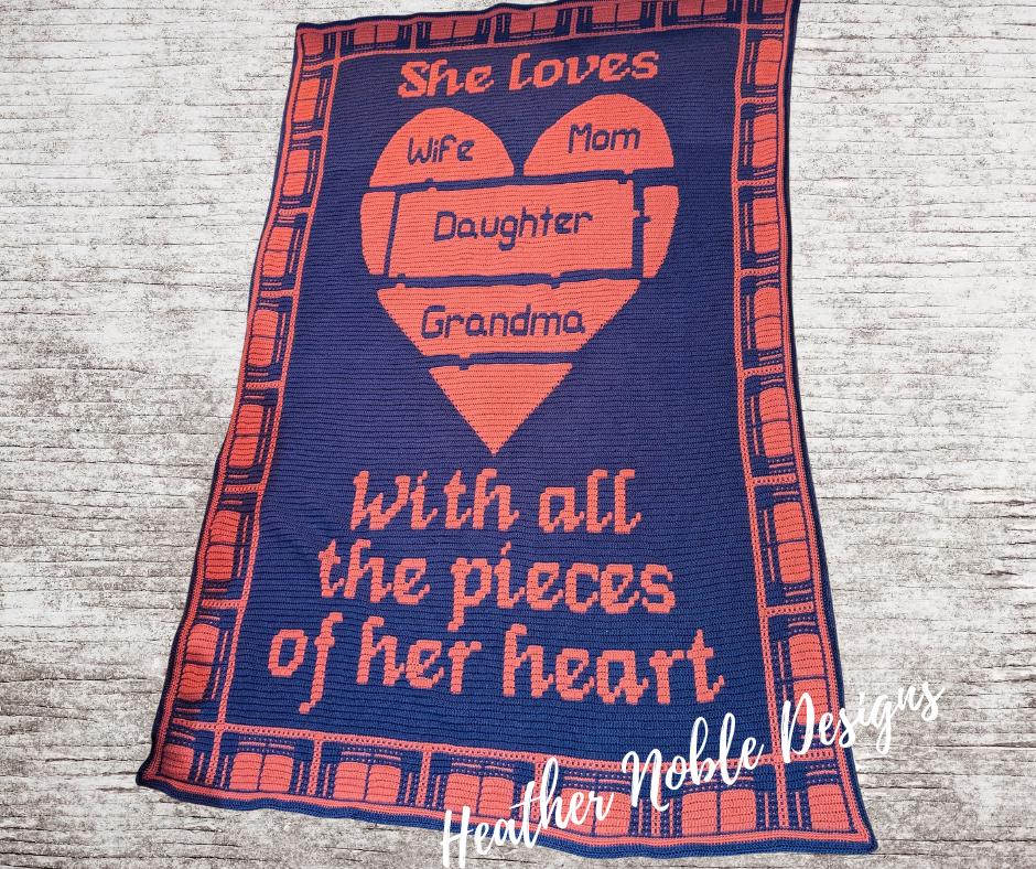 Pieces of Her Heart Blanket