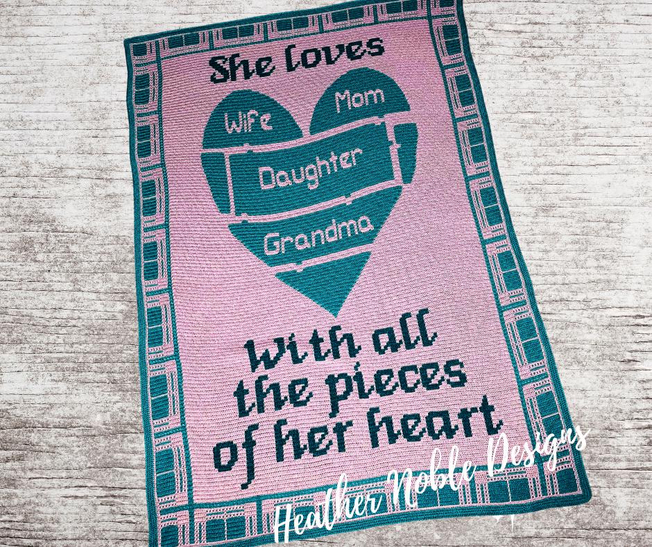 Pieces of Her Heart Blanket