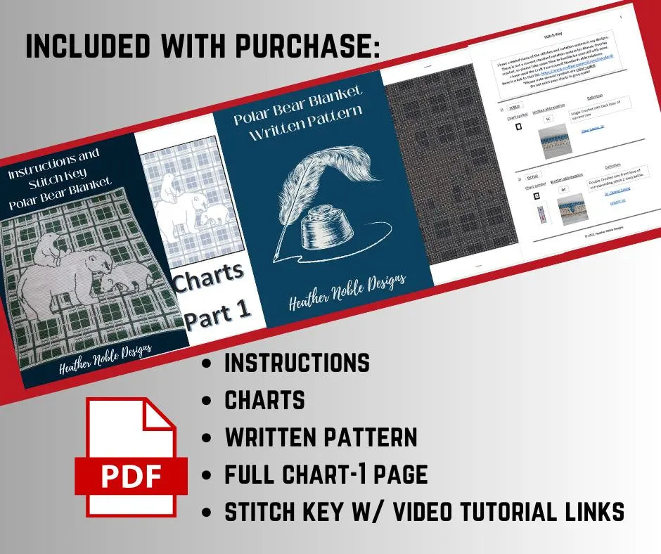 Polar Bear - Mosaic Crochet Blanket Pattern (PDF Pattern)