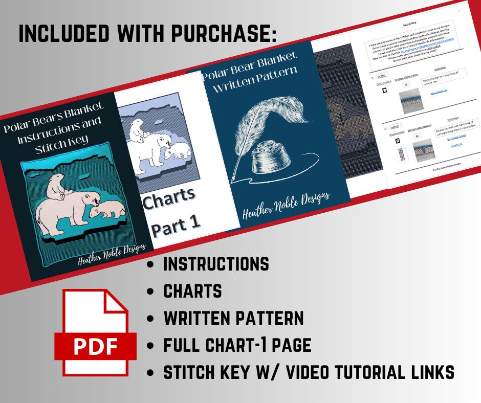 Polar Bear - Mosaic & Tapestry Crochet Blanket Pattern (PDF Pattern)