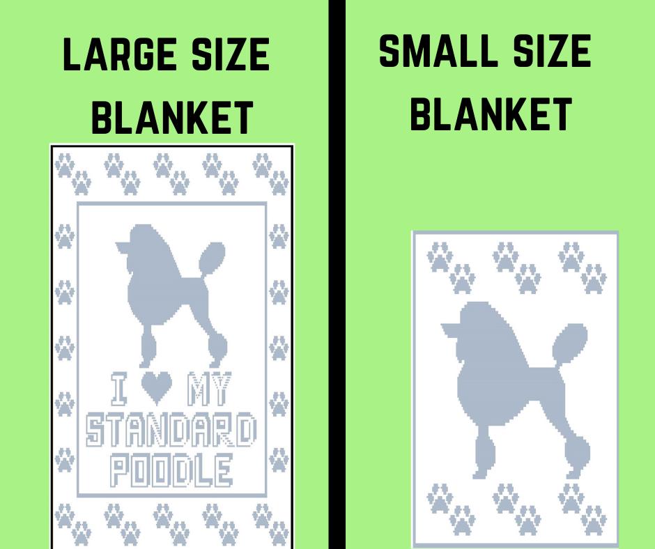 Standard Poodle Blanket-Retro Pattern