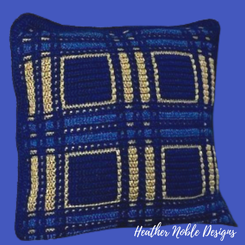 Triple Stripe Plaid Pillow