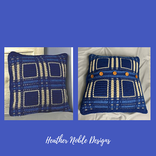 Triple Stripe Plaid Pillow