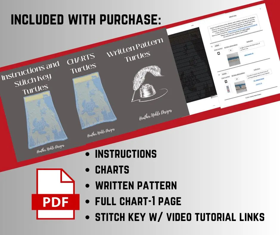 Sea Turtle - Mosaic Crochet Blanket Pattern (PDF Pattern)