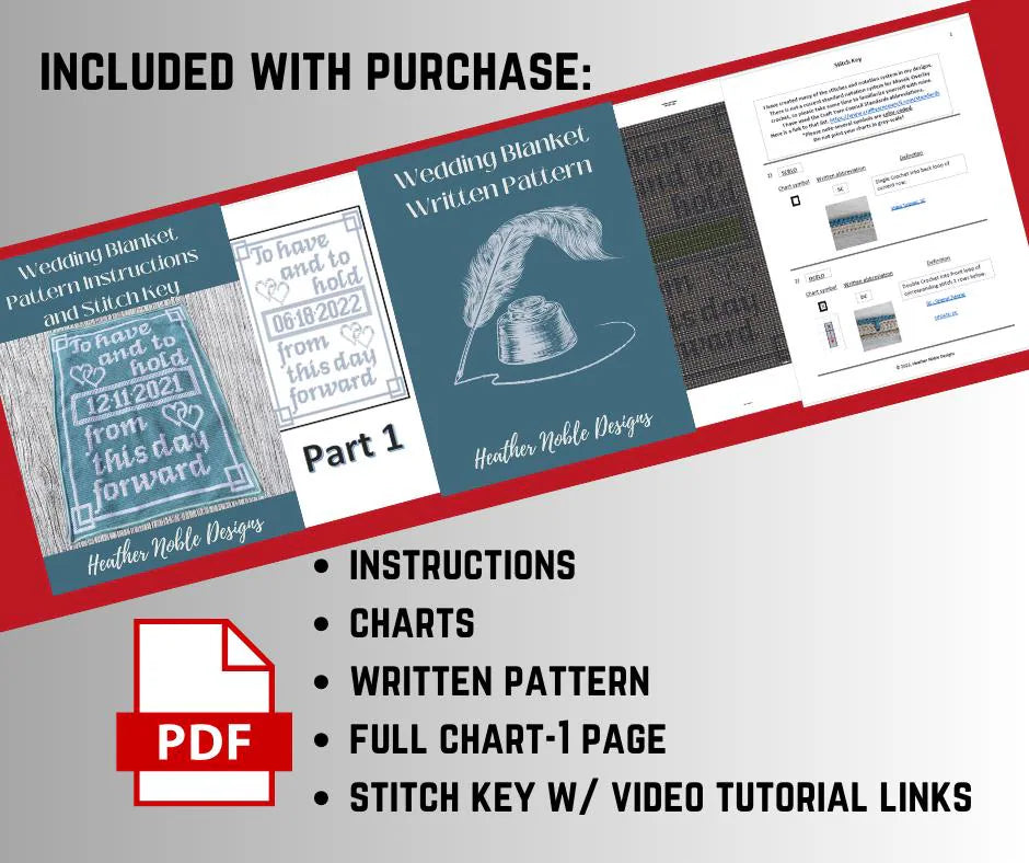 Wedding Vow - Mosaic Crochet Blanket Pattern (PDF Pattern)