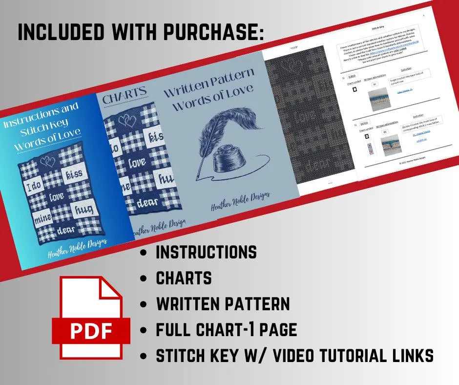 Words of Love - Mosaic Crochet Blanket Pattern (PDF Pattern)