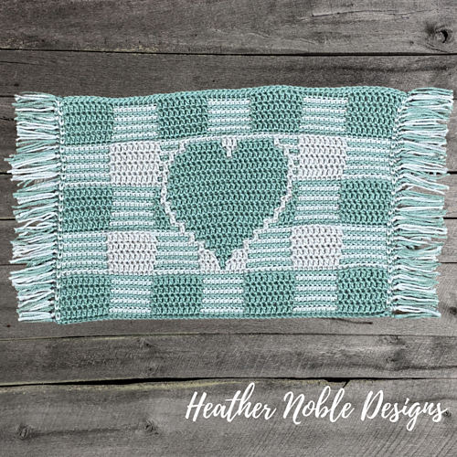 Gingham Heart Placemat