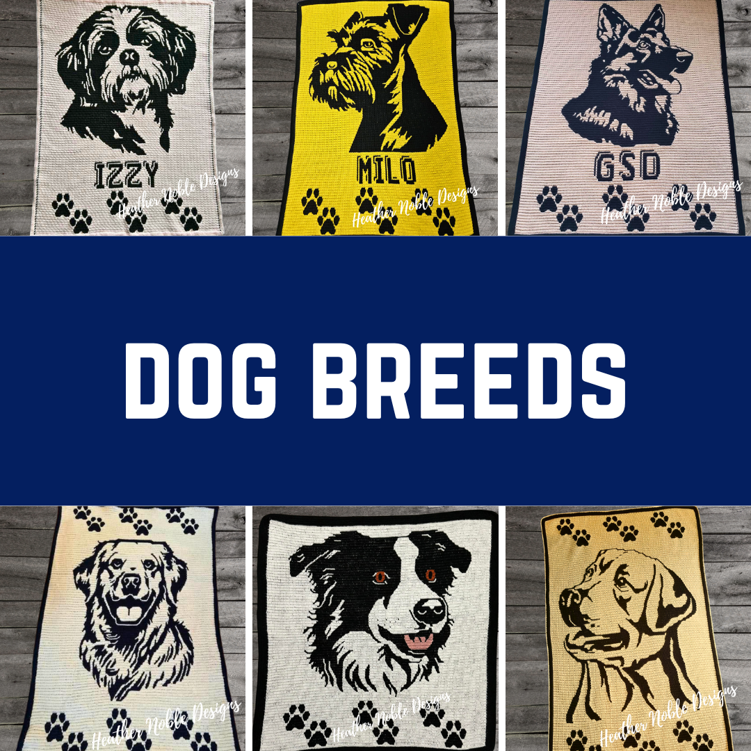 Dog Breeds – Heather Noble Designs-Mosaic Crochet Patterns