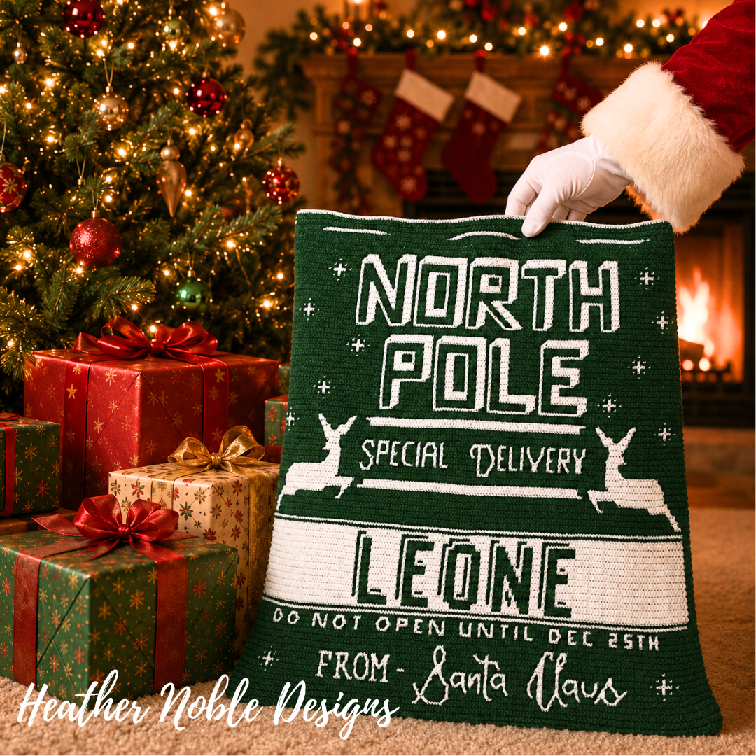 Special Delivery Santa Bag - Mosaic Crochet Pattern (PDF Pattern)