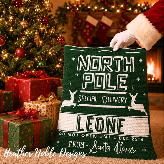 Special Delivery Santa Bag - Mosaic Crochet Pattern (PDF Pattern)