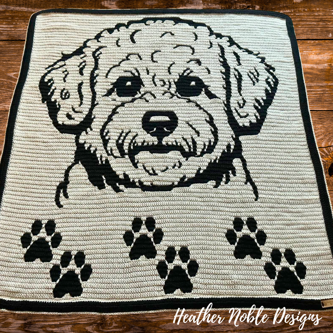 Bichon Frise – Mosaic Crochet Blanket Pattern (PDF Pattern)