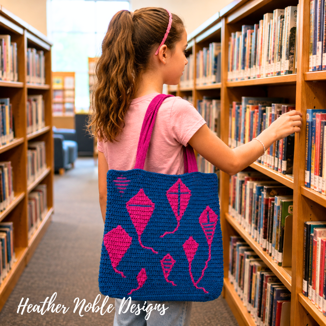 Kites in Flight - Mosaic Crochet Tote Pattern (PDF Pattern)