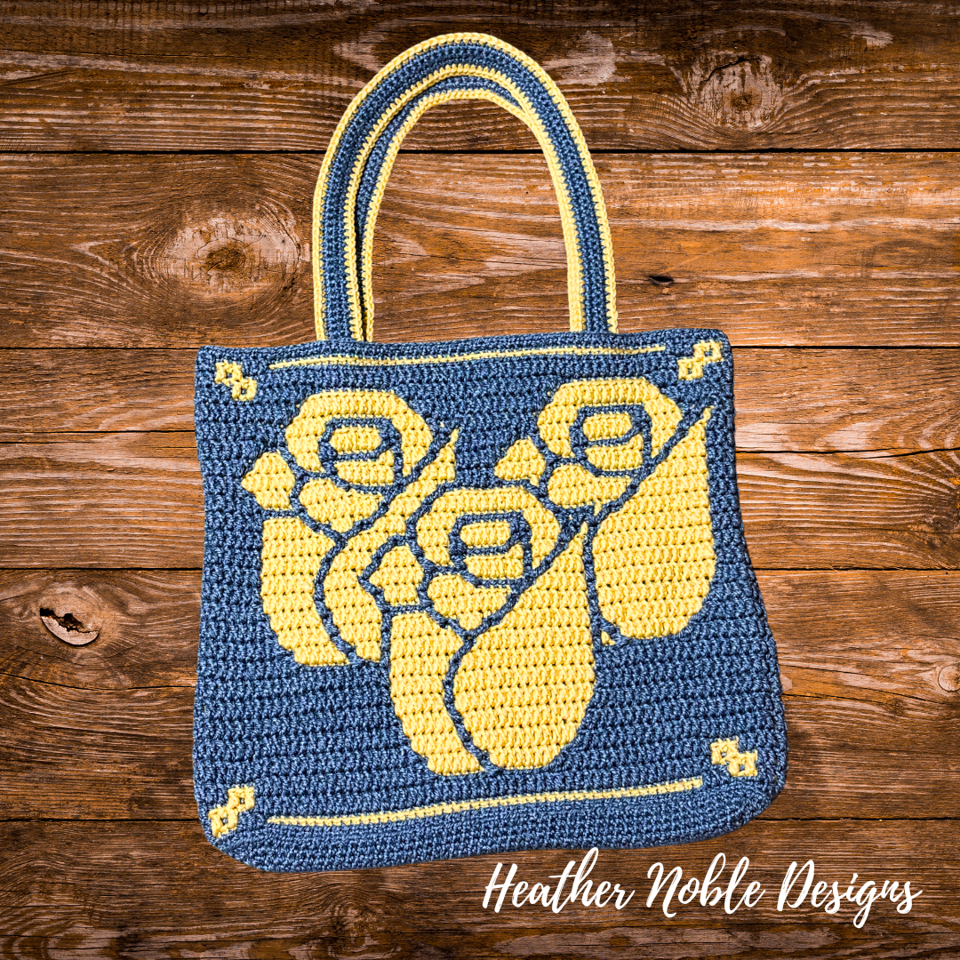 Tulip Trio - Mosaic Crochet Tote Pattern (PDF Pattern)