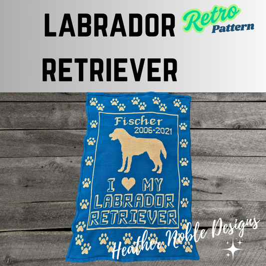 Labrador Retriever Blanket (Retro)