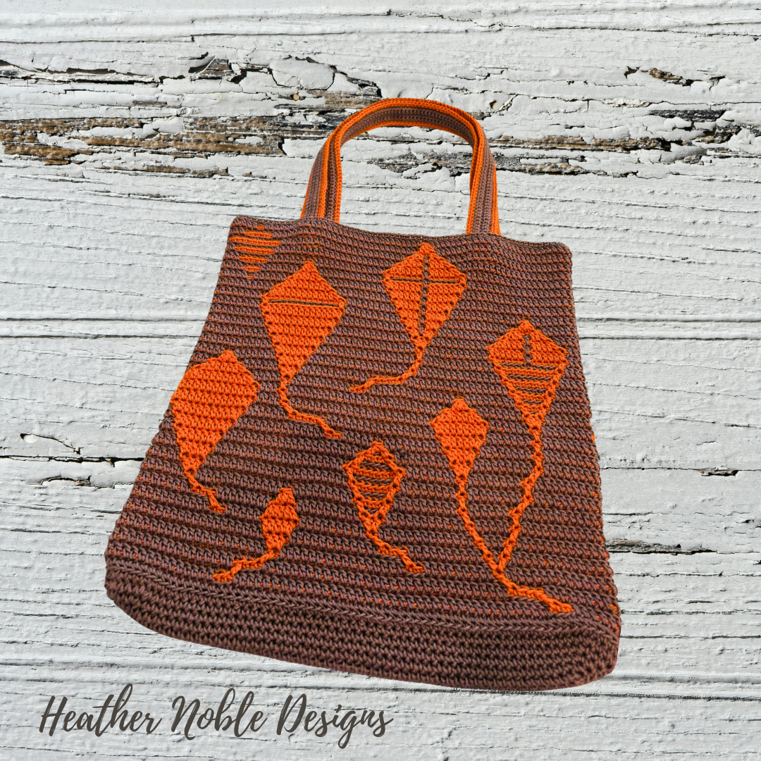 Kites in Flight - Mosaic Crochet Tote Pattern (PDF Pattern)