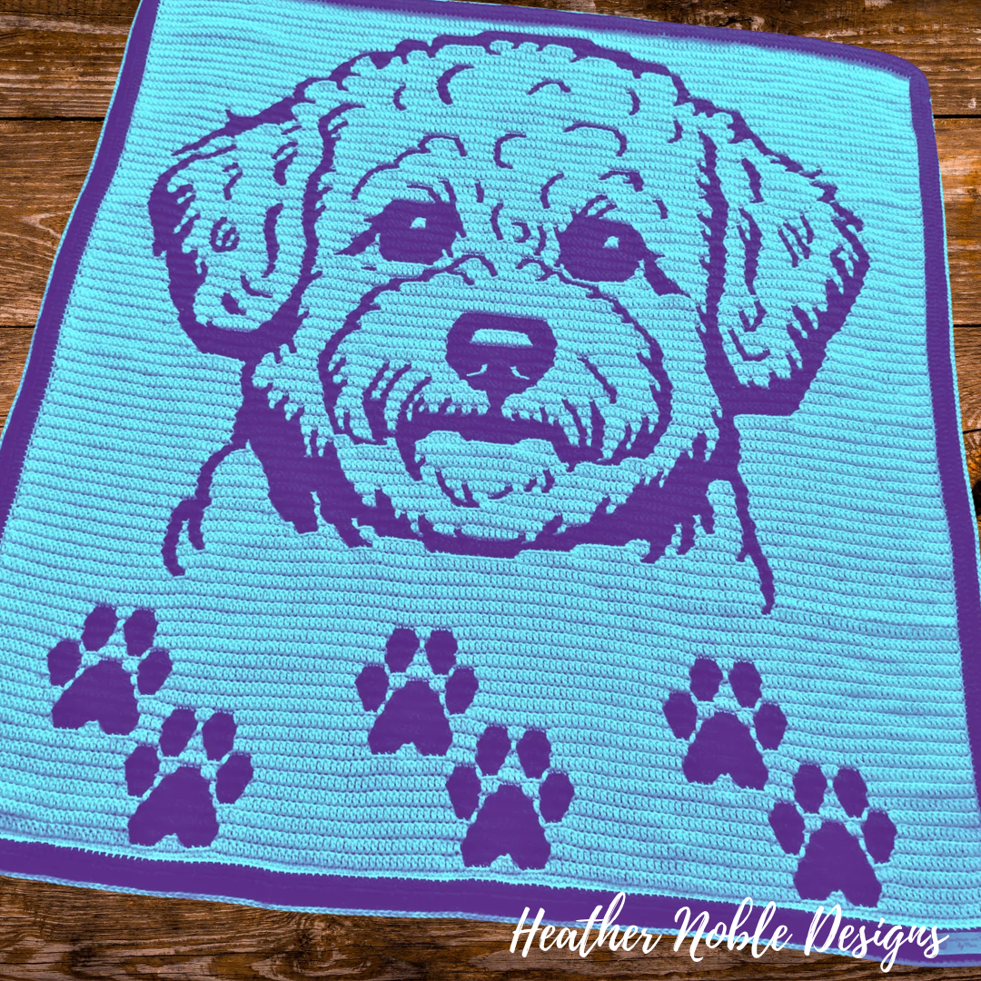 Bichon Frise – Mosaic Crochet Blanket Pattern (PDF Pattern)
