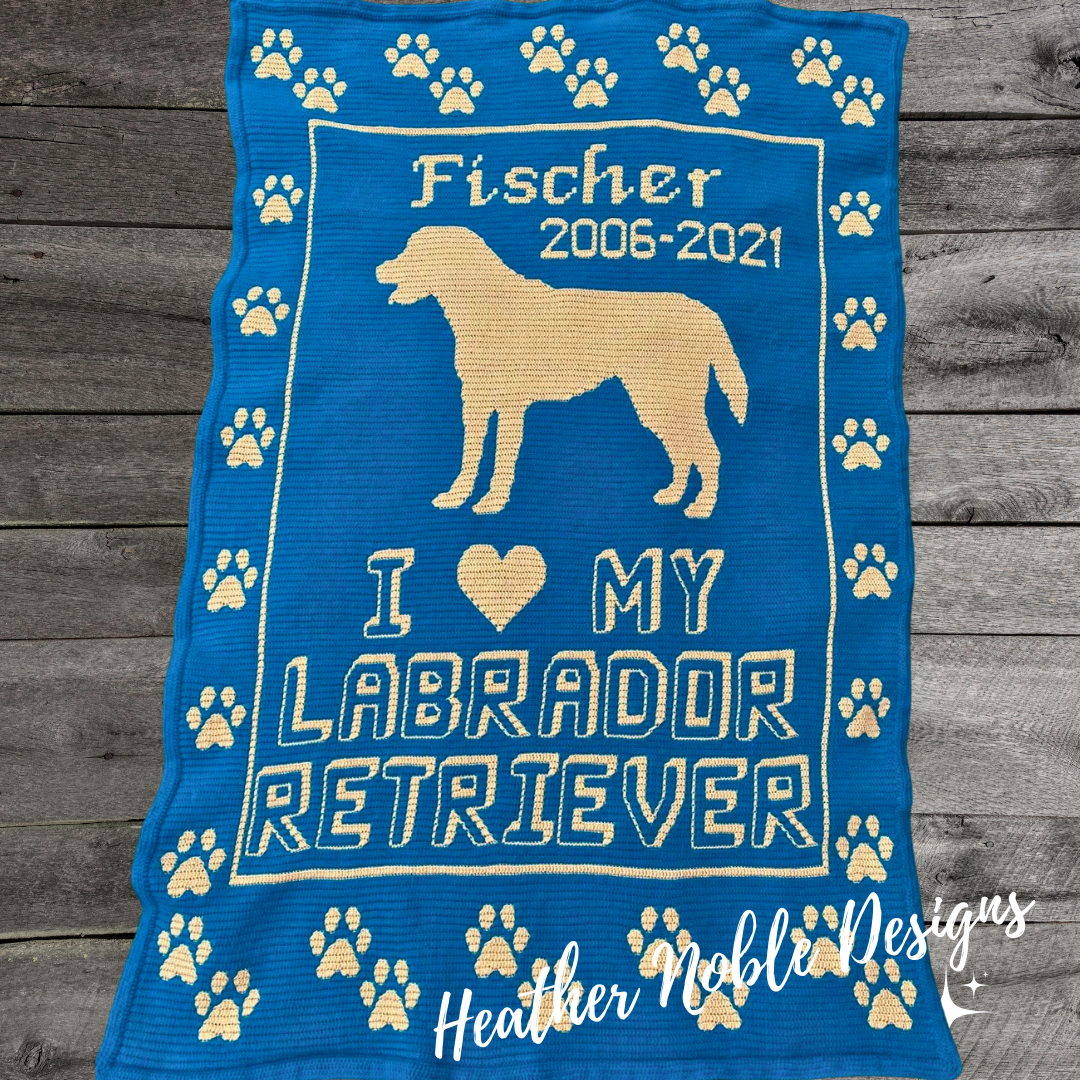 Labrador Retriever Blanket (Retro)
