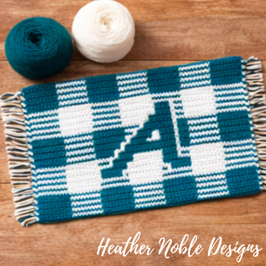 Monogram "A" Placemat - Mosaic Crochet Pattern (PDF Pattern)